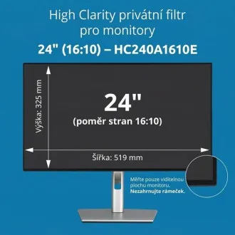 Filtru de confidențialitate Kensington High Clarity pentru monitor 24'' 16:10