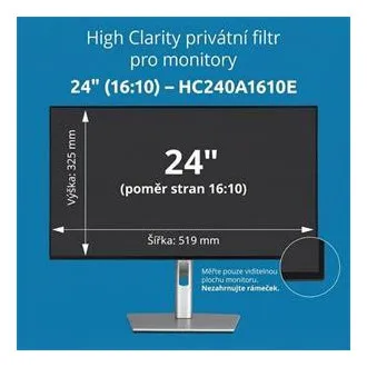 Filtru de confidențialitate Kensington High Clarity pentru monitor 24'' 16:10
