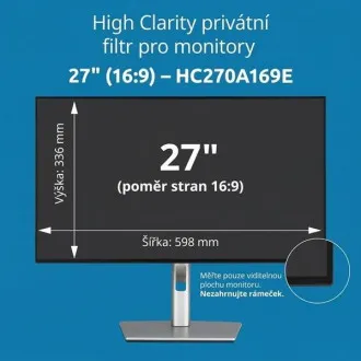 Filtru de confidențialitate Kensington High Clarity pentru monitor 27'' 16:9 Filtru de confidențialitate Kensington High Clarity pentru monitor 27'' 16:9