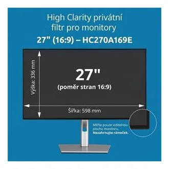 Filtru de confidențialitate Kensington High Clarity pentru monitor 27'' 16:9 Filtru de confidențialitate Kensington High Clarity pentru monitor 27'' 16:9