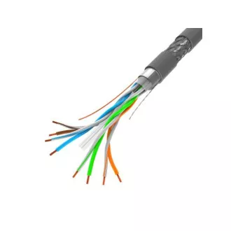 Cablu Lanberg LAN CAT.6 SFTP 305m Solid CU Gri CPR + Certificat Fluke