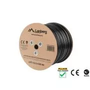Cablu Lanberg LAN CAT.5E FTP 305M, cablu fix pentru exterior, cu fir negru, aprobat.