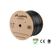 Cablu Lanberg LAN CAT.6 FTP 305m, cablu fix pentru exterior, cu fir negru, aprobat.