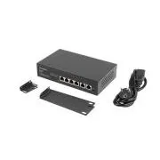 SWITCH LANBERG 4X 100MB POE+/2X 100MB RACK NEADMINISTRAT 10"/19" ETHERNET RAPID 60W