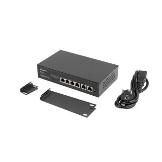 SWITCH LANBERG 4X 100MB POE+/2X 100MB RACK NEADMINISTRAT 10"/19" ETHERNET RAPID 60W