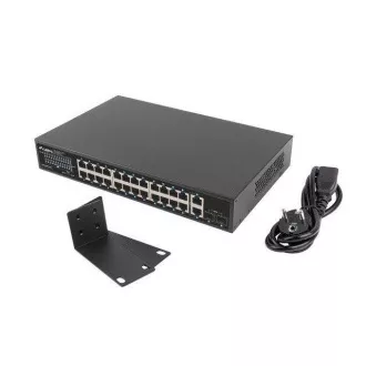 LANBERG SWITCH 24X 1GB POE+/2X GB 2X SFP RACK 19" GIGABIT ETHERNET 360W