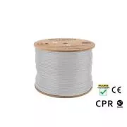 Cablu Lanberg LAN CAT.6 305m fix CCA gri, certificat Fluke