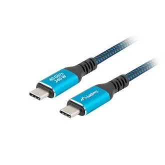 Cablu Lanberg USB-C M/M 4.0 1.5 M 240W 8K 60HZ NEGRU-ALBASTRU Cablu Lanberg USB-C M/M 4.0 1.5 M 240W 8K 60HZ NEGRU-ALBASTRU