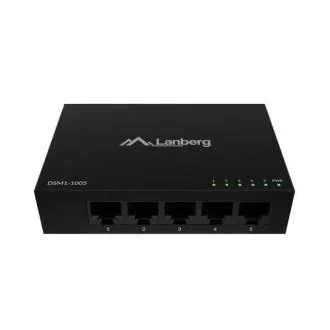 LANBERG SWITCH DSM1-1005 5X 1GB/S GIGABIT ETHERNET DESKTOP 12V (CAPAC METALIC) LANBERG SWITCH DSM1-1005 5X 1GB/S GIGABIT ETHERNET DESKTOP 12V (CAPAC METALIC)