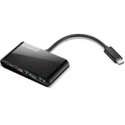 Lenovo Hub Select cu 4 porturi USB-C, 2x USB-A + 2x USB-C, negru