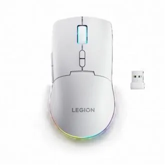 Mouse de gaming wireless Lenovo Legion M220 RGB - mouse de gaming cu iluminare de fundal RGB, trei moduri de conectare, alb Mouse de gaming wireless Lenovo Legion M220 RGB - mouse de gaming cu iluminare de fundal RGB, trei moduri de conectare, alb