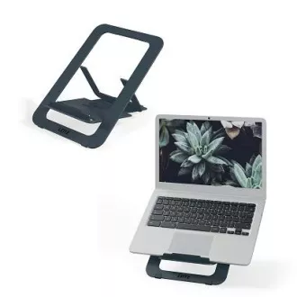 Suport ultra-subțire pentru laptop Leitz Ergo, aluminiu, gri închis