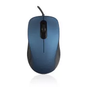 Modecom MC-M10 mouse optic cu fir, 3 butoane, 1000 DPI, USB, negru-albastru