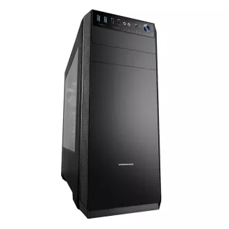 Cutie de jocuri PC Modecom OBERON PRO BLACK MIDI, 2x USB 3.0, 2x USB 2.0, audio HD, negru, fără sursă