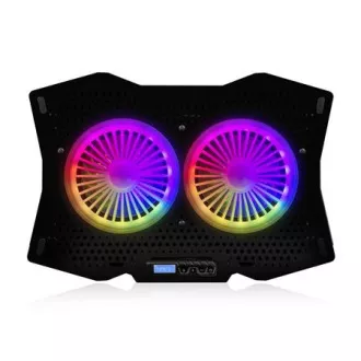 Modecom MC-CF18 RGB pad de răcire pentru laptopuri de până la dimensiunea 18", 2 ventilatoare, RGB LED backlight, negru Modecom MC-CF18 RGB pad de răcire pentru laptopuri de până la dimensiunea 18", 2 ventilatoare, RGB LED backlight, negru