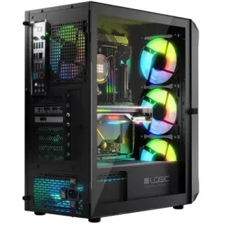 LOGIC Carcasă pentru PC Portos ARGB MIDI 1x USB 3.0, 2x USB 2.0 audio, negru, fără sursă de alimentare LOGIC Carcasă pentru PC Portos ARGB MIDI 1x USB 3.0, 2x USB 2.0 audio, negru, fără sursă de alimentare
