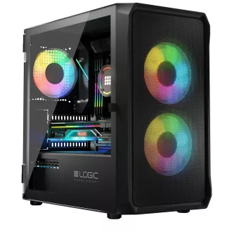 LOGIC Carcasă pentru PC Portos ARGB MINI 1x USB 3.0, 2x USB 2.0 audio, negru, fără sursă de alimentare LOGIC Carcasă pentru PC Portos ARGB MINI 1x USB 3.0, 2x USB 2.0 audio, negru, fără sursă de alimentare
