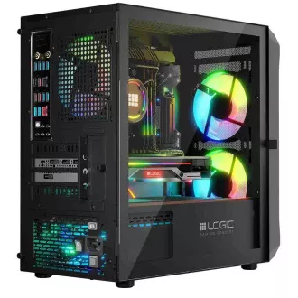 LOGIC Carcasă pentru PC Portos ARGB MINI 1x USB 3.0, 2x USB 2.0 audio, negru, fără sursă de alimentare LOGIC Carcasă pentru PC Portos ARGB MINI 1x USB 3.0, 2x USB 2.0 audio, negru, fără sursă de alimentare
