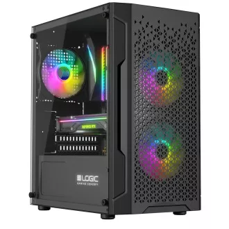 LOGIC Carcasă pentru PC Aramis ARGB MINI 1x USB 3.0, 2x USB 2.0 audio, negru, fără sursă de alimentare LOGIC Carcasă pentru PC Aramis ARGB MINI 1x USB 3.0, 2x USB 2.0 audio, negru, fără sursă de alimentare