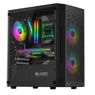 LOGIC Carcasă pentru PC Aramis ARGB MINI 1x USB 3.0, 2x USB 2.0 audio, negru, fără sursă de alimentare LOGIC Carcasă pentru PC Aramis ARGB MINI 1x USB 3.0, 2x USB 2.0 audio, negru, fără sursă de alimentare
