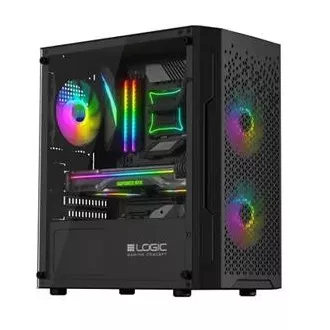 LOGIC Carcasă pentru PC Aramis ARGB MINI 1x USB 3.0, 2x USB 2.0 audio, negru, fără sursă de alimentare LOGIC Carcasă pentru PC Aramis ARGB MINI 1x USB 3.0, 2x USB 2.0 audio, negru, fără sursă de alimentare