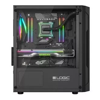 LOGIC Carcasă pentru PC Aramis ARGB MINI 1x USB 3.0, 2x USB 2.0 audio, negru, fără sursă de alimentare LOGIC Carcasă pentru PC Aramis ARGB MINI 1x USB 3.0, 2x USB 2.0 audio, negru, fără sursă de alimentare