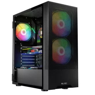 LOGIC Carcasă pentru PC Arya ARGB MIDI 1x USB 3.0, 2x USB 2.0 audio, negru, fără sursă de alimentare LOGIC Carcasă pentru PC Arya ARGB MIDI 1x USB 3.0, 2x USB 2.0 audio, negru, fără sursă de alimentare