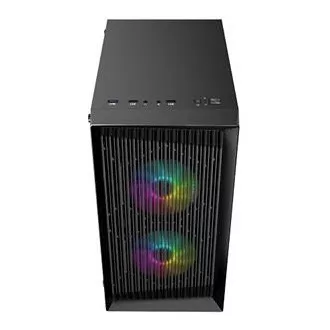 LOGIC Carcasă pentru PC Atos ARGB MINI 1x USB 3.0, 2x USB 2.0   audio, negru, fără sursă de alimentare