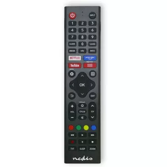Nedis TVRC45HIBK - Telecomandă de rezervă | Hi-Sense TV | Pre-programată | Negru