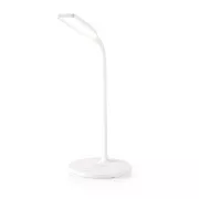 Nedis LTLGQ4M2WT - Lampă LED cu încărcător wireless | Dimmer | 15 W | Cu amortizare | Alb