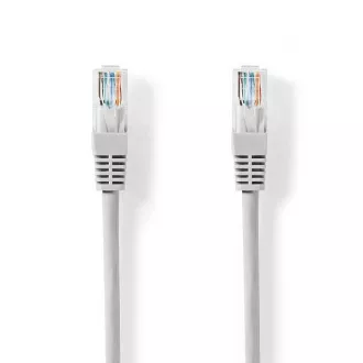 Nedis CCGL85230GY50 - Cablu de rețea CAT6 | Mufă RJ45 | Mufă RJ45 | U/UTP | 5,00 m | Rotund | PVC | Gri | Etichetă