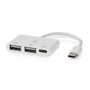 Nedis CCGB60250BK01 - Hub USB | 1x USB-A | 3x Mufă USB A | 5 Porturi port(uri) | USB 2.0 | Alimentare USB | SD și MicroSD