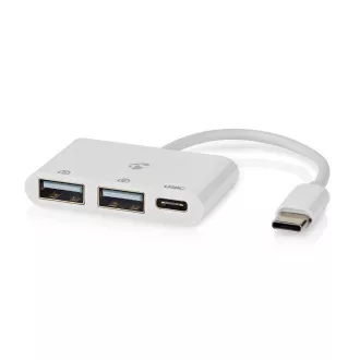 Nedis CCGB60250BK01 - Hub USB | 1x USB-A | 3x Mufă USB A | 5 Porturi port(uri) | USB 2.0 | Alimentare USB | SD și MicroSD