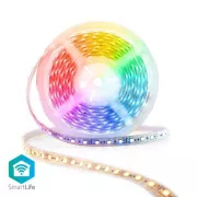 Bandă LED inteligentă Nedis WIFILS52CRGBW Wi-Fi | Multicoloră | SMD | 5,00 m | IP21 | 2700 - 6500K | 960 lm | Android / IOS