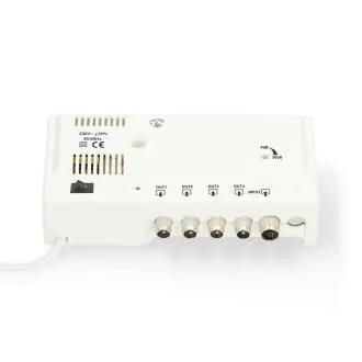 Nedis SAMP42244WT - Amplificator de antenă CATV | Câștig: 20 dB | 47 - 694 MHz | Număr de ieșiri: 4 | Control al câștigului | Alb Nedis SAMP42244WT - Amplificator de antenă CATV | Câștig: 20 dB | 47 - 694 MHz | Număr de ieșiri: 4 | Control al câștigului | Alb
