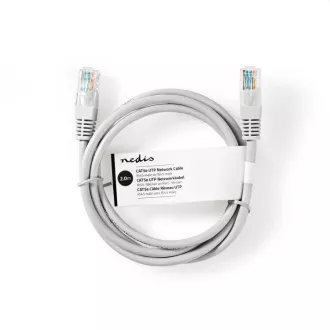 Nedis CCGL85230GY20 - Cablu de rețea CAT6 U/UTP | Mufă RJ45 | Mufă RJ45 | 2,00 m | Rotund | PVC | Gri