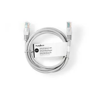 Nedis CCGL85230GY20 - Cablu de rețea CAT6 U/UTP | Mufă RJ45 | Mufă RJ45 | 2,00 m | Rotund | PVC | Gri