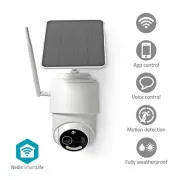 Nedis WIFICO14CWT - Cameră de exterior SmartLife | Wi-Fi | 3MP Full HD 1296p | IP65 | Cloud / Micro SD | 5 V DC | Viziune nocturnă