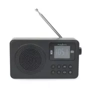 Nedis RDFM2225BK - Radio FM | 2 W | Alimentat prin baterie / Alimentat prin USB | Digital | 2 W | Dimensiunea ecranului: 1,77"
