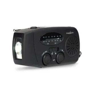 Nedis RDFMCR2000BK - Radio de urgență | AM / FM | Funcție de baterie externă | Alimentare cu baterie / Alimentare USB / Manivelă | Negru Nedis RDFMCR2000BK - Radio de urgență | AM / FM | Funcție de baterie externă | Alimentare cu baterie / Alimentare USB / Manivelă | Negru