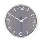 Nedis CLWA3226SS - Ceas de perete | Diametru: 300 mm | Aluminiu | Mecanism silențios | Metal