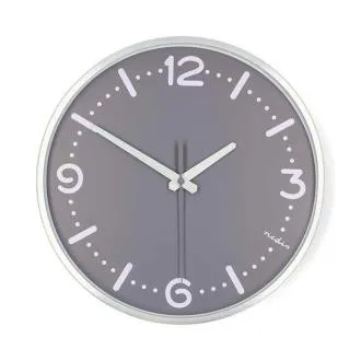 Nedis CLWA3226SS - Ceas de perete | Diametru: 300 mm | Aluminiu | Mecanism silențios | Metal Nedis CLWA3226SS - Ceas de perete | Diametru: 300 mm | Aluminiu | Mecanism silențios | Metal