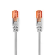 Nedis CCGL85230GY100 - Cablu de rețea CAT6 | Mufă RJ45 | Mufă RJ45 | U/UTP | 10,0 m | Rotund | PVC | Gri | Etichetă