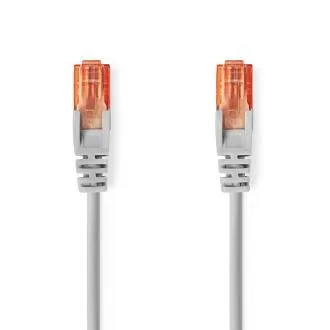 Nedis CCGL85230GY100 - Cablu de rețea CAT6 | Mufă RJ45 | Mufă RJ45 | U/UTP | 10,0 m | Rotund | PVC | Gri | Etichetă