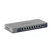 Switch Netgear GS108MX Gigabit Ethernet cu 8 porturi și 1 port dedicat 10G/Multi-Gig - GS108MX