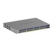 Netgear Switch inteligent cu 48 de porturi Gigabit Ethernet, PoE+, gestionare în cloud, 4 porturi SFP+ (380W) - GS752TXP