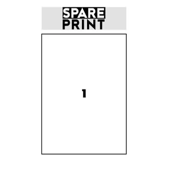 SPARE PRINT PREMIUM Etichete albe autoadezive, 100 de coli A4 într-o cutie (1 coală/1x etichetă 210x297mm)