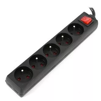 Bandă de prelungire OMEGA cu 5 prize CU PROTECȚIE DE BAZĂ 1.5M 16A 5 PRISE TIP E FRANCEZĂ NEGRU Bandă de prelungire OMEGA cu 5 prize CU PROTECȚIE DE BAZĂ 1.5M 16A 5 PRISE TIP E FRANCEZĂ NEGRU