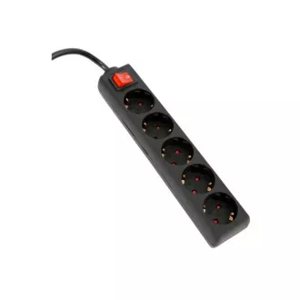 Bandă de prelungire OMEGA cu 5 prize 3.0M 16A 5 PRISE TIP F SCHUKO GERMAN NEGRU Bandă de prelungire OMEGA cu 5 prize 3.0M 16A 5 PRISE TIP F SCHUKO GERMAN NEGRU