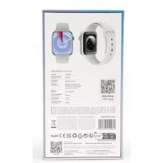 Ceas sport inteligent PLATINET, BLUETOOTH, NFC, alb